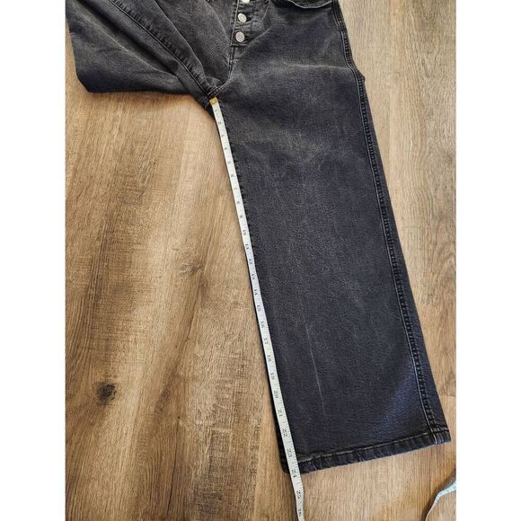 Levis Mile High Crop Wide-Leg Womens Denim Jeans size 28x24 Button Fly 5 pocket - Picture 7 of 9